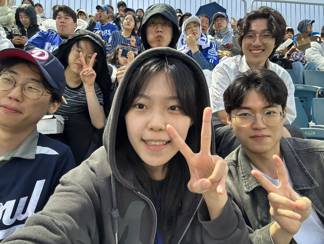 Watching a baseball game live
